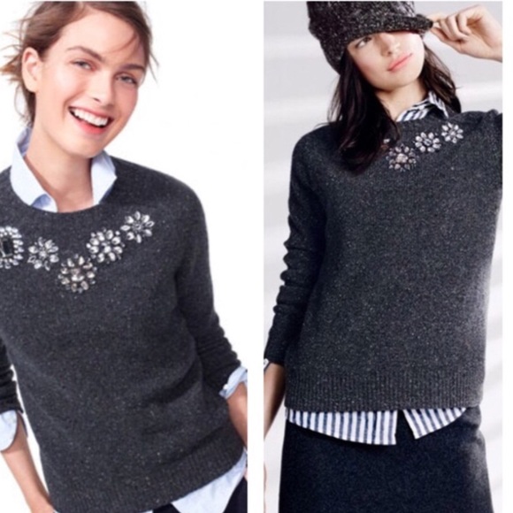 J. Crew Donegal Wool Jeweled Sweater XXS - Picture 3 of 8